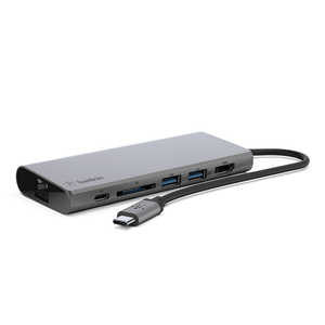 BELKIN USB-C マルチメディアハブ(60W､4K対応) F4U092BTSGY