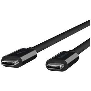 BELKIN Thunderbolt 3（USB-C） ⇔ Thunderbolt 3（USB-C）ケーブル 映像出力・充電・転送 [1m /USB3.1]　ブラック F2CD081bt1M-BLK