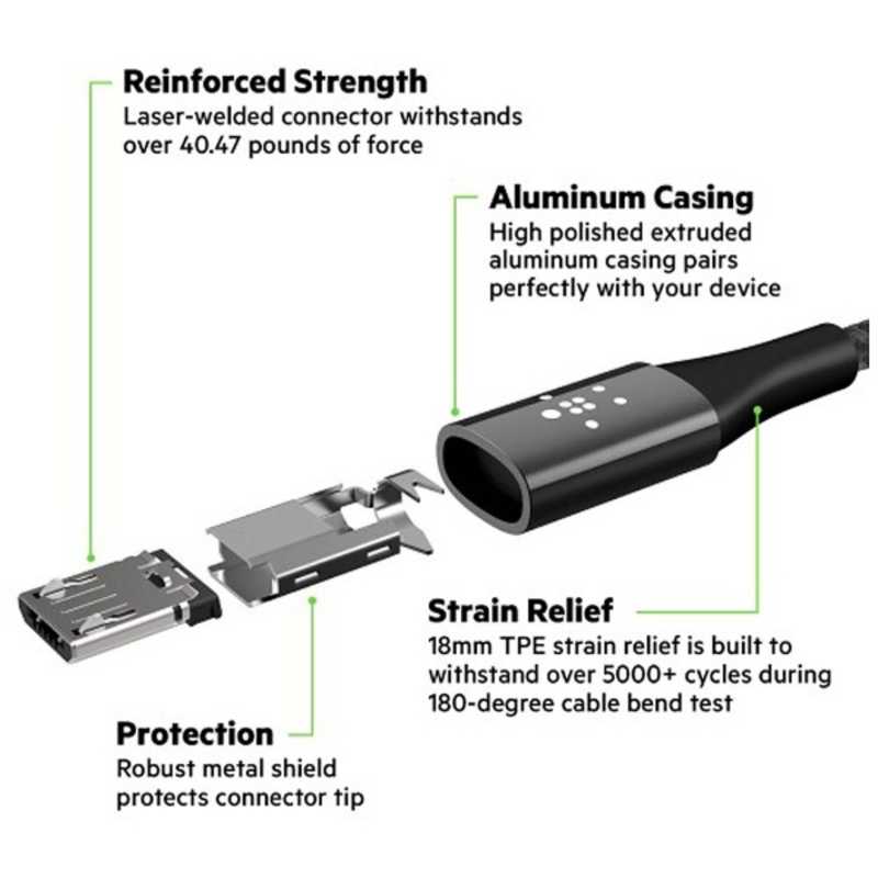 BELKIN BELKIN [micro USB]充電USBケーブル 2.4A (1.2m･ブラック) F2CU051BT04-BLK F2CU051BT04-BLK