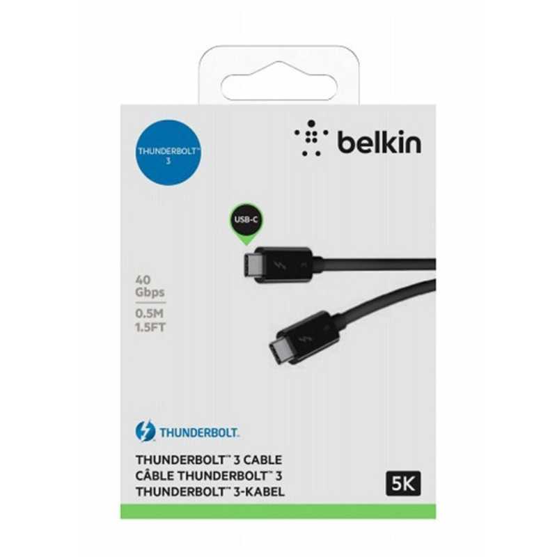 BELKIN BELKIN 0.5m[Thunderbolt 3(USB-C)⇔Thunderbolt 3(USB-C)] F2CD084bt0.5MBK F2CD084bt0.5MBK
