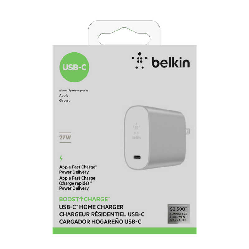 BELKIN BELKIN BOOST↑CHARGE USB充電器(27W USB-C) F7U060DQ-SLV F7U060DQ-SLV