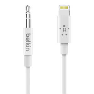 BELKIN Lightning to 3.5mm オーディオケーブル (90cm/ホワイト) AV10172bt03-WHT BELKIN Lightning to 3.5mm オーディオケーブル (90cm/ホワイト) AV10172bt03-WHT