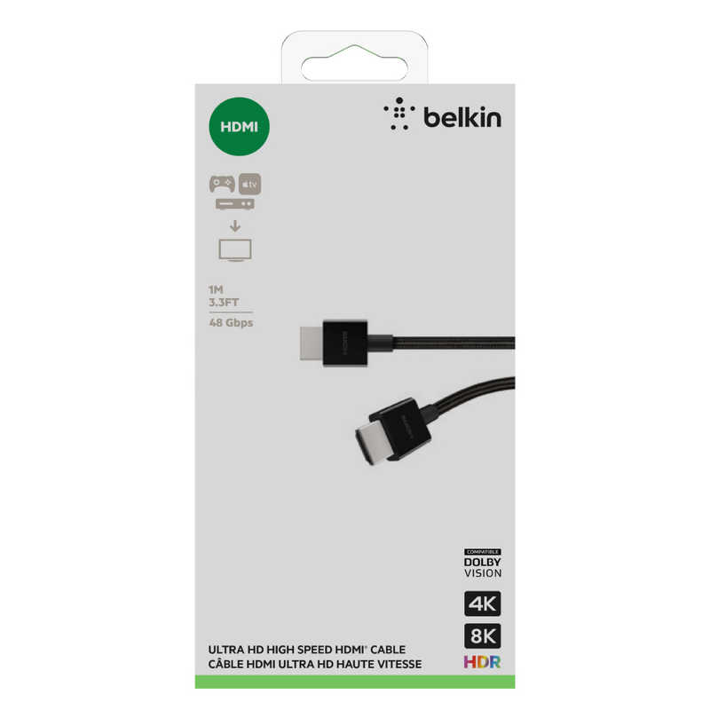 BELKIN BELKIN HDMIケーブル HIGH-SPEED ブラック [1m /HDMI⇔HDMI /スタンダードタイプ /4K8K対応] AV10176BT1MBLK AV10176BT1MBLK