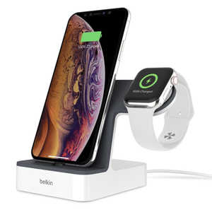 BELKIN PowerHouse Charge Dock for Apple Watch+iPhone F8J237QEWHT ホワイト