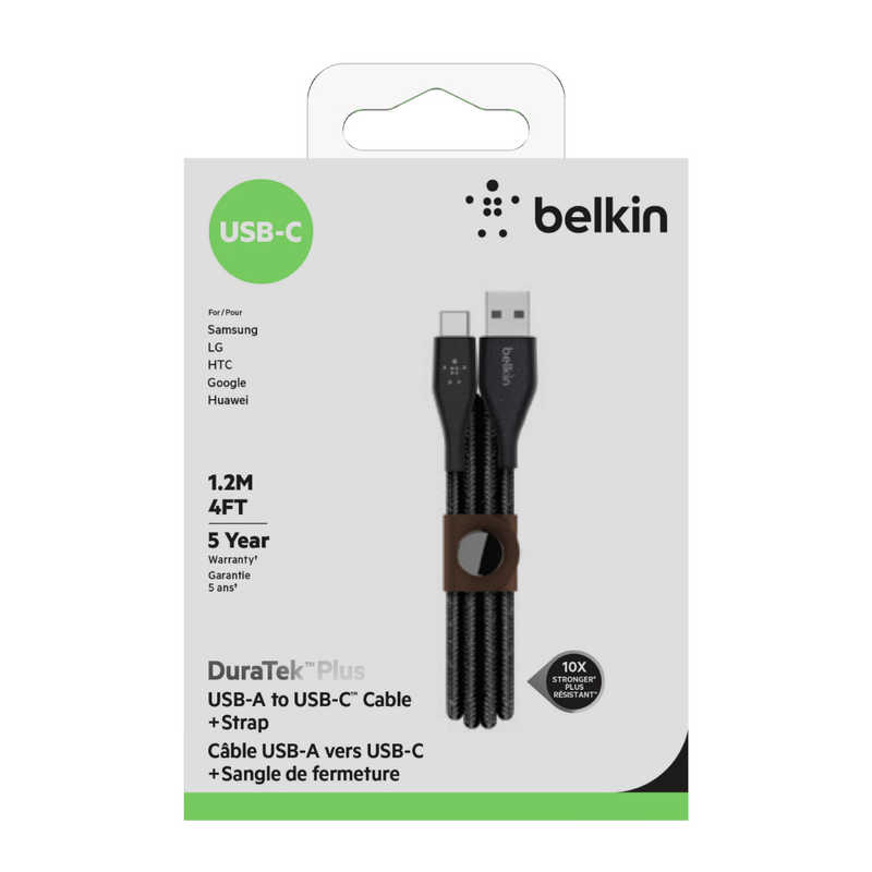 BELKIN BELKIN BOOST↑CHARGE DURATEK PLUS [USB-A TO USB-C 1.2Mケーブル] F2CU069BT04-BLK ブラック F2CU069BT04-BLK ブラック
