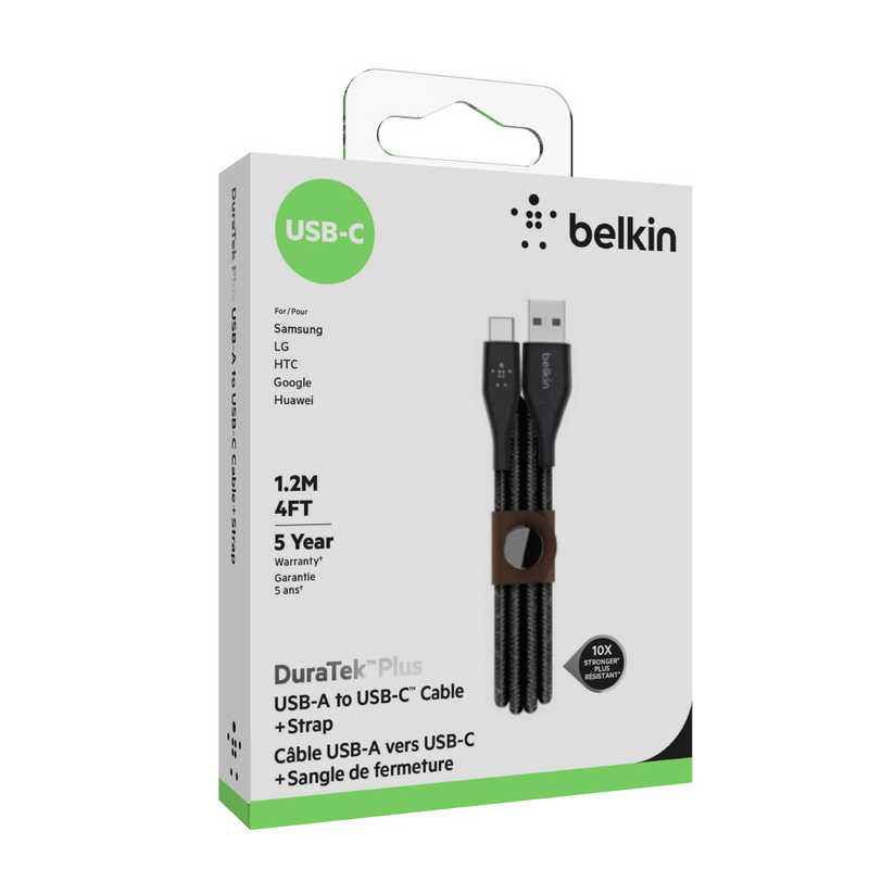 BELKIN BELKIN BOOST↑CHARGE DURATEK PLUS [USB-A TO USB-C 1.2Mケーブル] F2CU069BT04-BLK ブラック F2CU069BT04-BLK ブラック