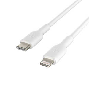 BELKIN BOOST↑CHARGE USB-C to ライトニング PVCケーブル 1m ホワイト CAA003bt1MWH [1m] White CAA003BT1MWH