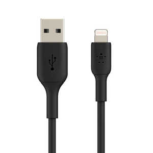 BELKIN BOOST↑CHARGE USB-A to ライトニング PVCケーブル 1m ブラック Black CAA001BT1MBK