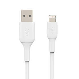 BELKIN BOOST↑CHARGE USB-A to ライトニング PVCケーブル ホワイト [1m] CAA001BT1MWH