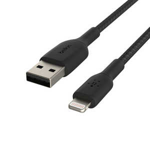 BELKIN BOOST↑CHARGE USB-A to ライトニング 高耐久編み込みケーブル (1m) CAA002bt1MBK [1m]