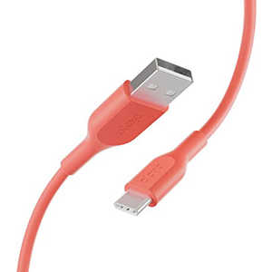 PLAYA USB-A ⇔ USB-Cケーブル [充電 /転送 /1.0m] コーラル PMLC2001YZ1M