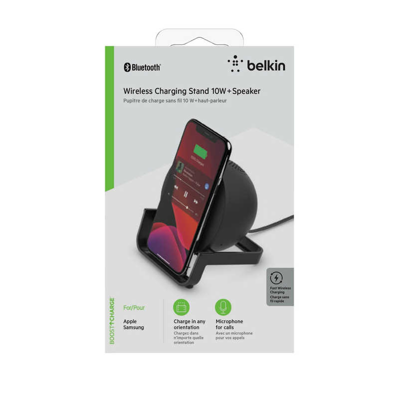 BELKIN BELKIN Bluetoothスピーカー BOOST↑CHARGE ワイヤレス充電スタンド付き ブラック  AUF001DQBK AUF001DQBK