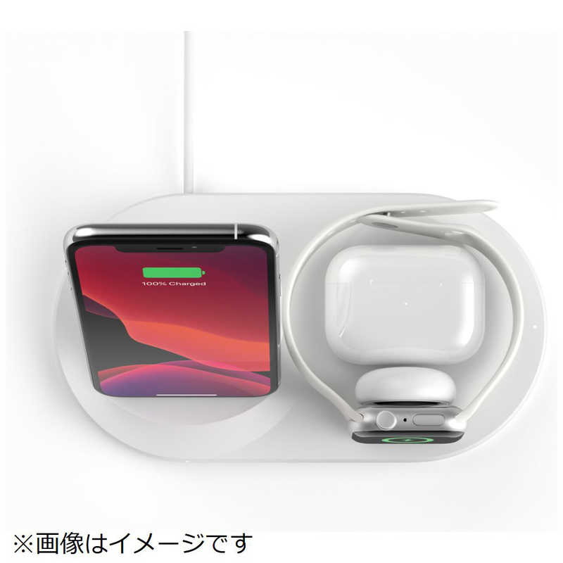 BELKIN BELKIN BOOST↑CHARGE 3 in 1ワイヤレス充電スタンド(iPhone､Apple Watch､AirPods/AirPods Pro用) ホワイト WIZ001dqWH WIZ001dqWH