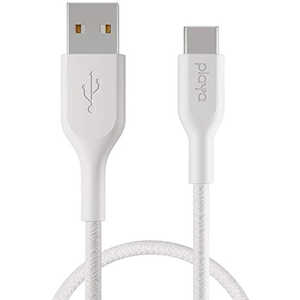 PLAYA USB-A ⇔ USB-Cケーブル [充電 /転送 /2.0m] ホワイト PMWH2002YZ2M
