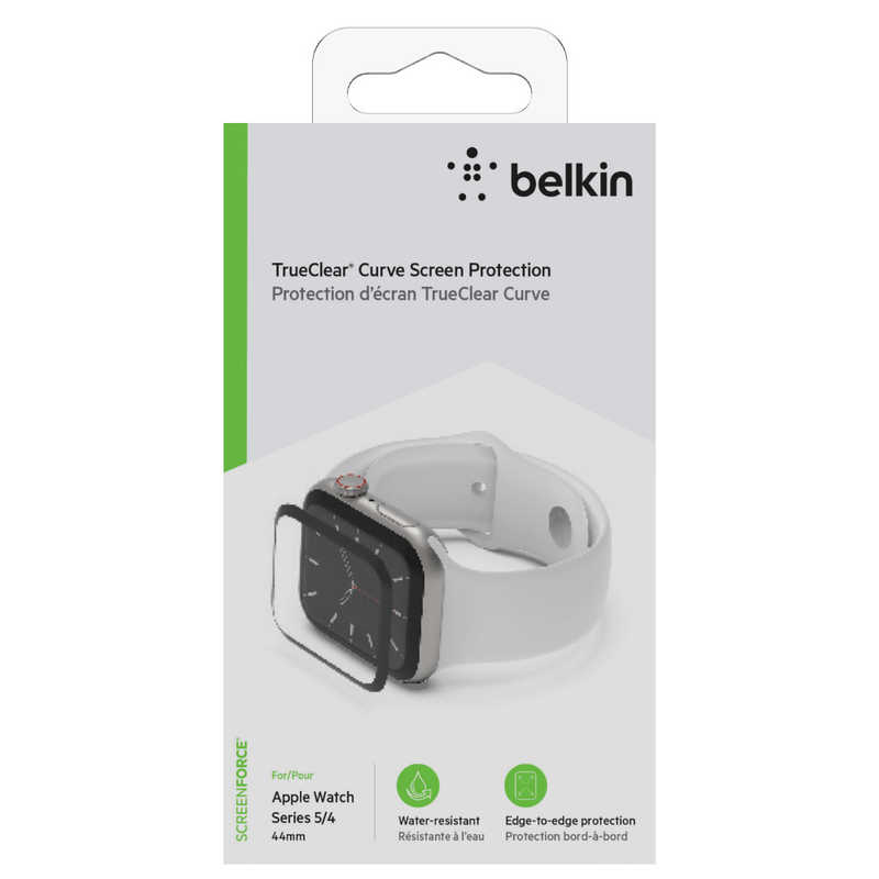 BELKIN BELKIN SCREENFORCE TrueClear Curve AppleWatch用 画面保護シール(Series 5/4､44mm) OVG002ZZBLK OVG002ZZBLK