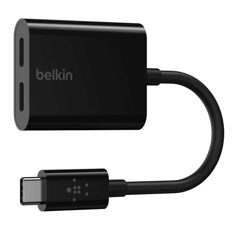 BELKIN BELKIN CONNECT USB-C オーディオ + 充電アダプタ ブラック F7U081btBLK F7U081btBLK