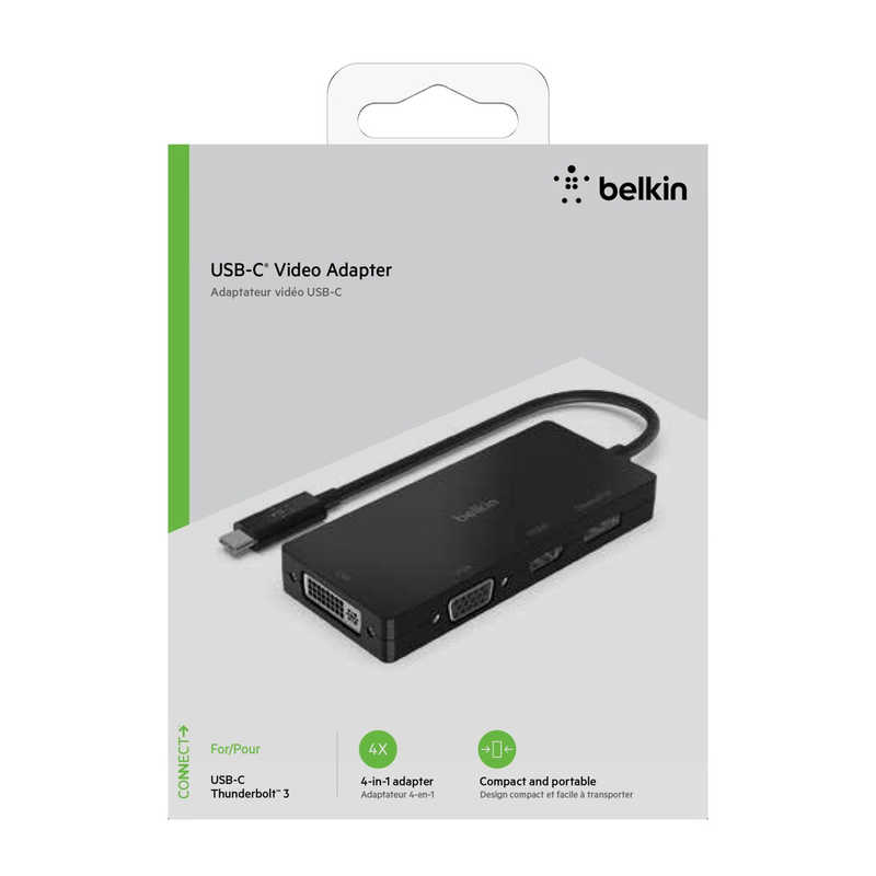 BELKIN BELKIN ［USB-C オス→メス HDMI / DisplayPort / VGA / DVI］変換アダプタ AVC003btBK AVC003btBK