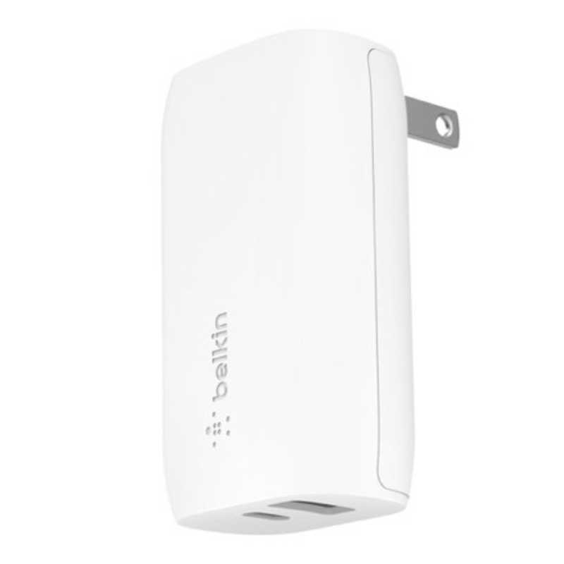 BELKIN BELKIN BOOST↑CHARGE  USB充電器（20W USB-C + 12W USB-A） ホワイト WCB004DQWH [2ポート /USB Power Delivery対応] WCB004DQWH WCB004DQWH