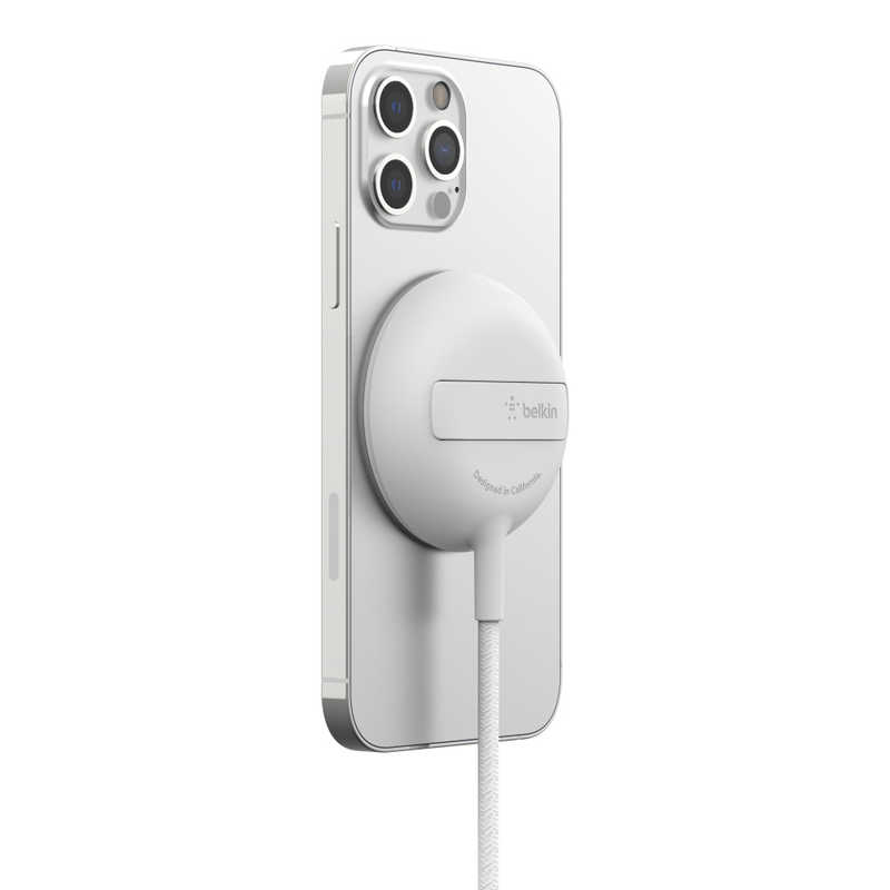 BELKIN BELKIN MagSafe認証 磁気ワイヤレス充電スタンド/パッド 電源アダプタ付(ホワイト)  WIA004DQWH WIA004DQWH