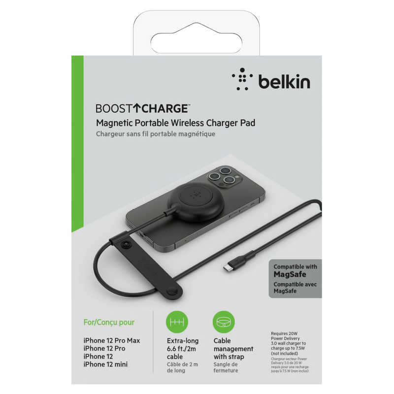 BELKIN BELKIN MagSafe対応磁気ワイヤレス充電パッド ブラック ブラック WIA005BTBK WIA005BTBK