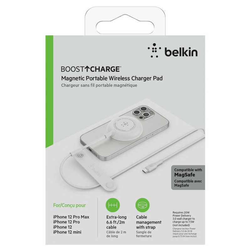 BELKIN BELKIN MagSafe対応磁気ワイヤレス充電パッド ホワイト ホワイト WIA005BTWH WIA005BTWH
