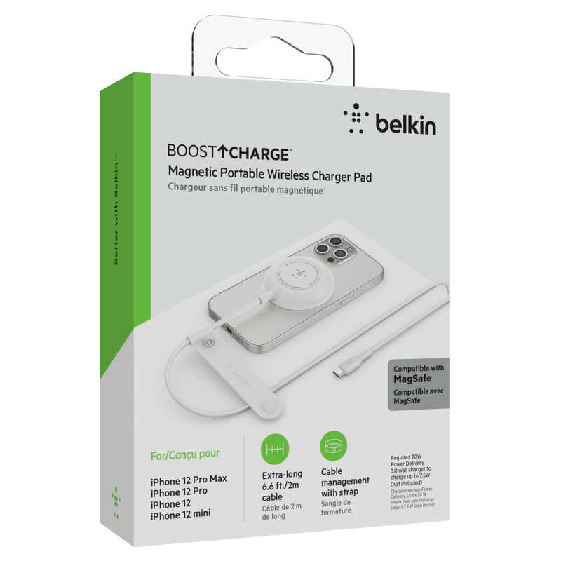 BELKIN BELKIN MagSafe対応磁気ワイヤレス充電パッド ホワイト ホワイト WIA005BTWH WIA005BTWH