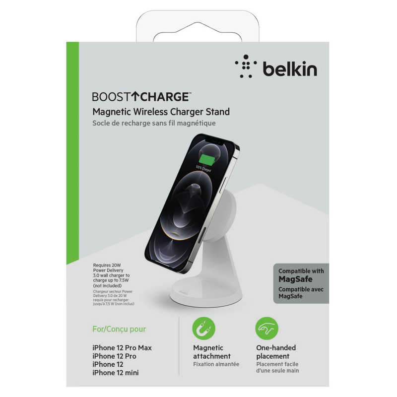 BELKIN BELKIN MagSafe 対応磁気ワイヤレス充電スタンド ホワイト ホワイト WIB003BTWH WIB003BTWH