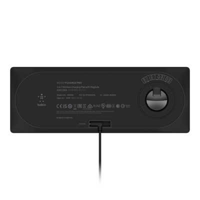 ベルキン 3-in-1 ワイヤレス充電パッド 電源アダプタ付 ブラック