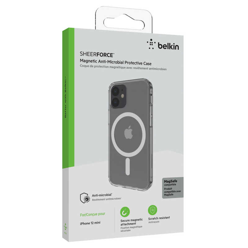 BELKIN BELKIN Magsafe対応iPhone 12 mini 用クリアケース 薄型 軽量 超耐衝撃 ソフトTPU MSA001BTCL MSA001BTCL