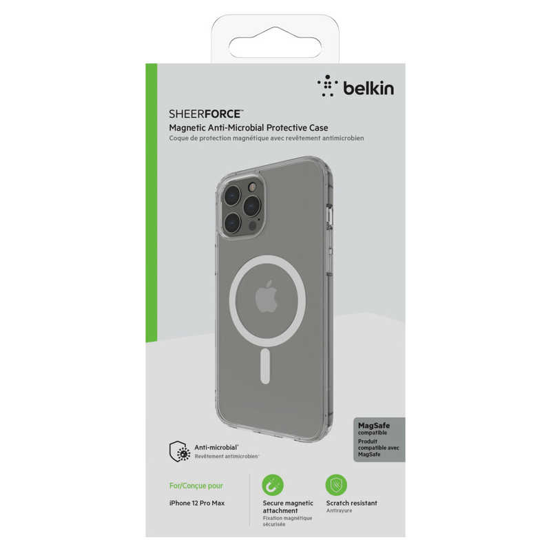 BELKIN BELKIN Magsafe対応iPhone 12 Pro Max 用クリアケース 薄型 軽量 超耐衝撃 ソフトTPU MSA003BTCL MSA003BTCL