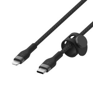 BELKIN USB-C to ライトニング 高耐久編込シリコンケーブル 1M ブラック CAA011BT1MBK