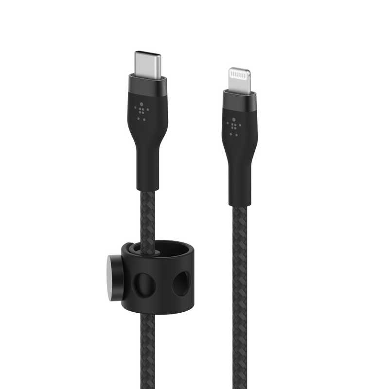 BELKIN BELKIN USB-C to ライトニング 高耐久編込シリコンケーブル 2M ブラック CAA011BT2MBK CAA011BT2MBK