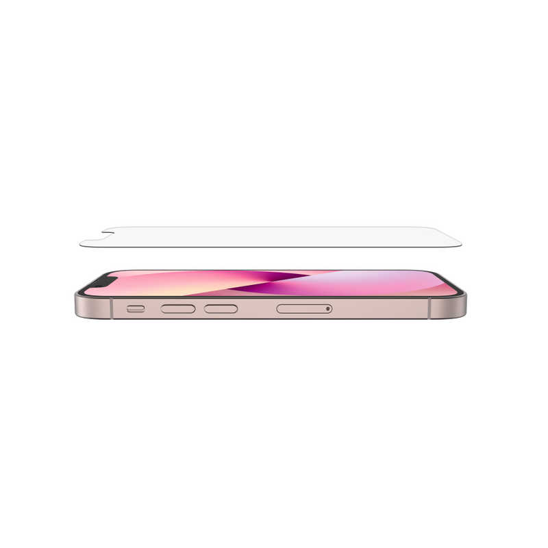 BELKIN BELKIN SCREENFORCE iPhone 13 mini用抗菌画面保護強化ガラスフィルム 簡単貼付EZトレイ付 クリア OVA068ZZ OVA068ZZ