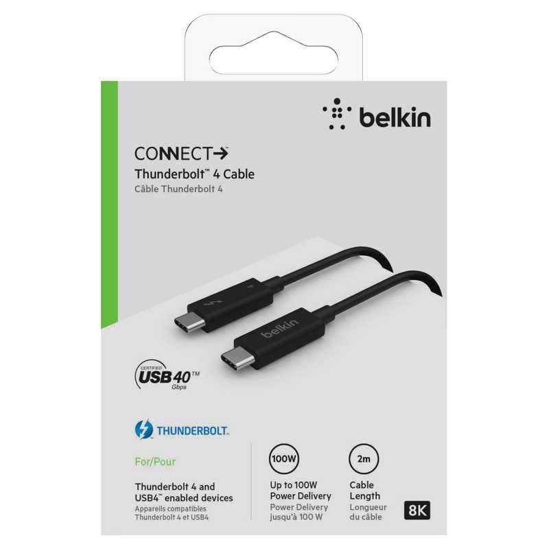 BELKIN BELKIN ケーブル 2M ACTIVE  ブラック ブラック  [Type-Cオス /USB Power Delivery対応] INZ002BT2MBK INZ002BT2MBK