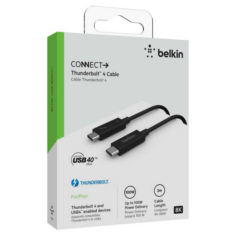 BELKIN BELKIN ケーブル 2M ACTIVE  ブラック ブラック  [Type-Cオス /USB Power Delivery対応] INZ002BT2MBK INZ002BT2MBK