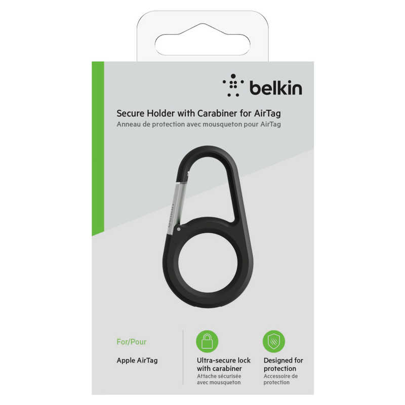 BELKIN BELKIN AirTag用カラビナ保護ケース  ブラック MSC008BTBK MSC008BTBK