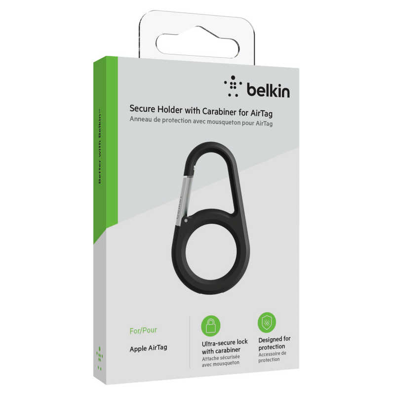 BELKIN BELKIN AirTag用カラビナ保護ケース  ブラック MSC008BTBK MSC008BTBK