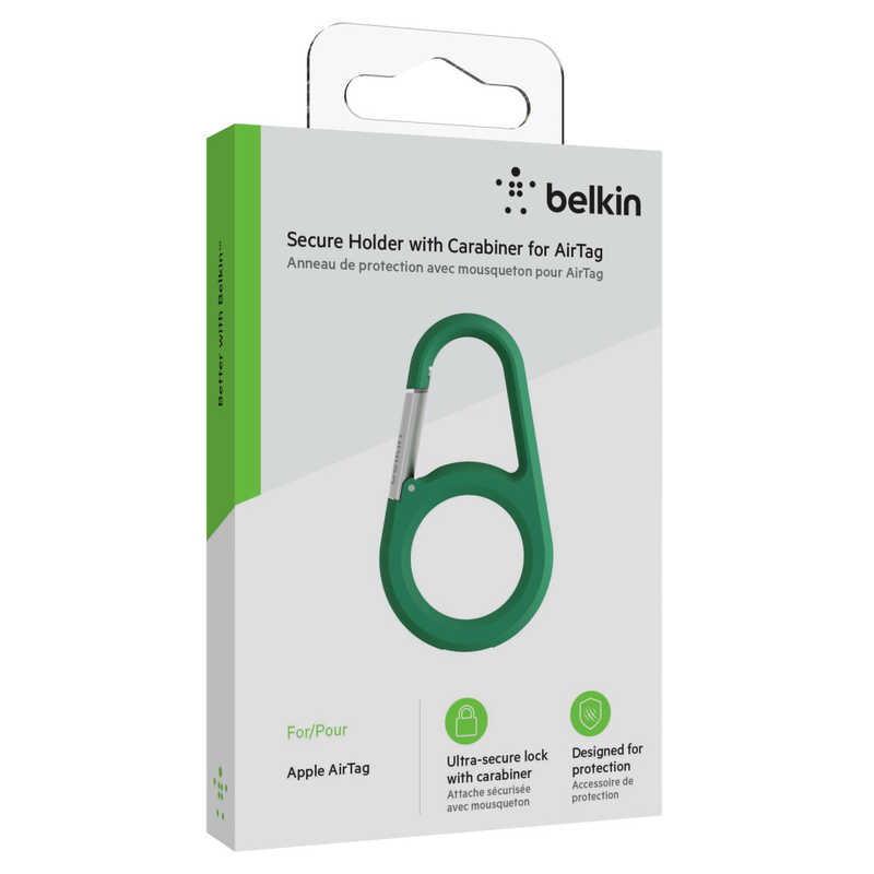 BELKIN BELKIN AirTag用カラビナ保護ケｰス(グリｰン) MSC008BTGN MSC008BTGN