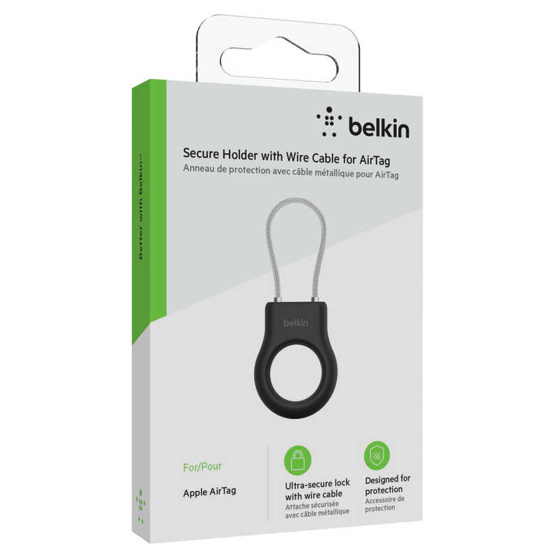 BELKIN BELKIN AirTag用ワイヤー保護ケース  ブラック MSC009BTBK MSC009BTBK