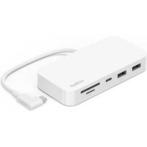 BELKIN [USB-C オス→メス カードスロットx2 / LAN / USB-Ax2 / USB-C]ドッキングステーション INC011BTWH