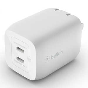 BELKIN BOOSTCHARGE PRO ǥ奢 USB-C GaNŴ PPS 65W ۥ磻 USB Power Deliveryб GaNⲽꥦ ѡ WCH013DQWH