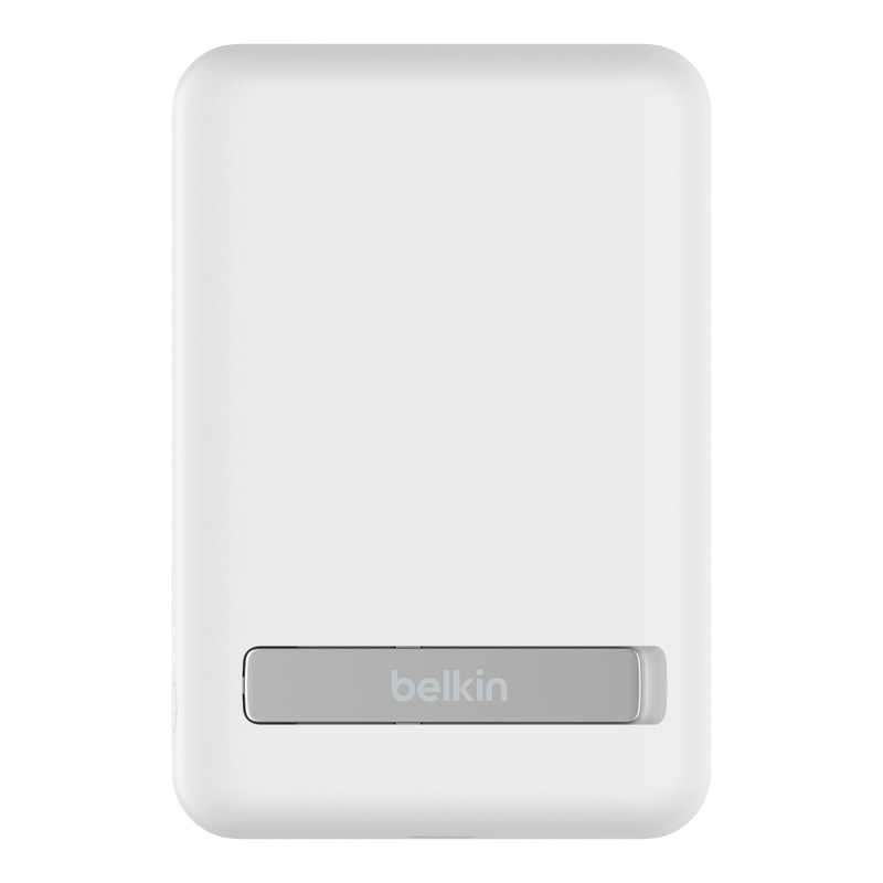 BELKIN BELKIN BOOST↑CHARGE MagSafe対応 磁気ワイヤレスモバイルバッテリー 5K + スタンド(ホワイト) ホワイト [18.0Wh 5000 mAh /充電タイプ] BPD004BTWT BPD004BTWT