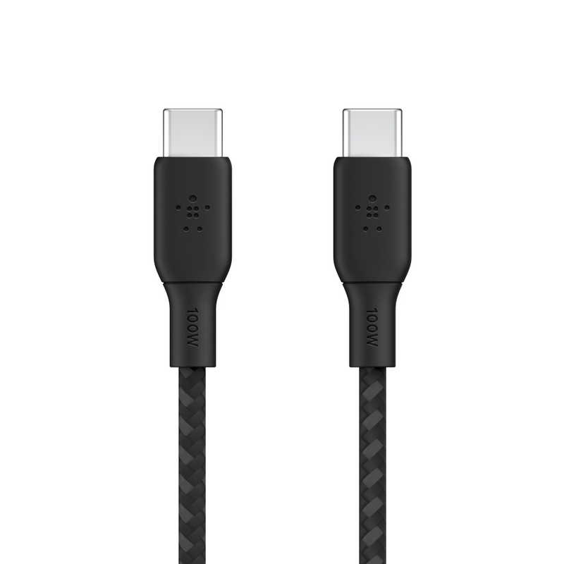 BELKIN BELKIN USB-C to USB-C 2重編込高耐久ナイロンケーブル ブラック [3m /USB Power Delivery対応] CAB014BT3MBK CAB014BT3MBK