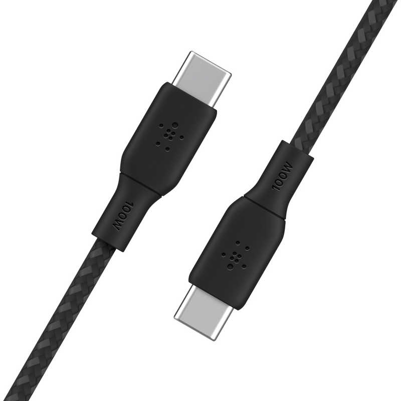 BELKIN BELKIN USB-C to USB-C 2重編込高耐久ナイロンケーブル ブラック [3m /USB Power Delivery対応] CAB014BT3MBK CAB014BT3MBK