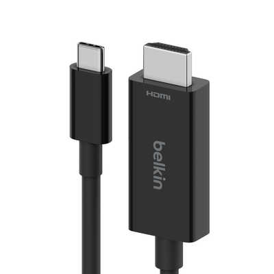 BELKIN USB-C to HDMI 2.1 ケーブル ［2m /HDMI⇔TypeC /スタンダードタイプ］ AVC012bt2MBK の通販 | カテゴリ：テレビ・レコーダー | BELKIN 家電通販のコジマネット 全品代引き手数料無料