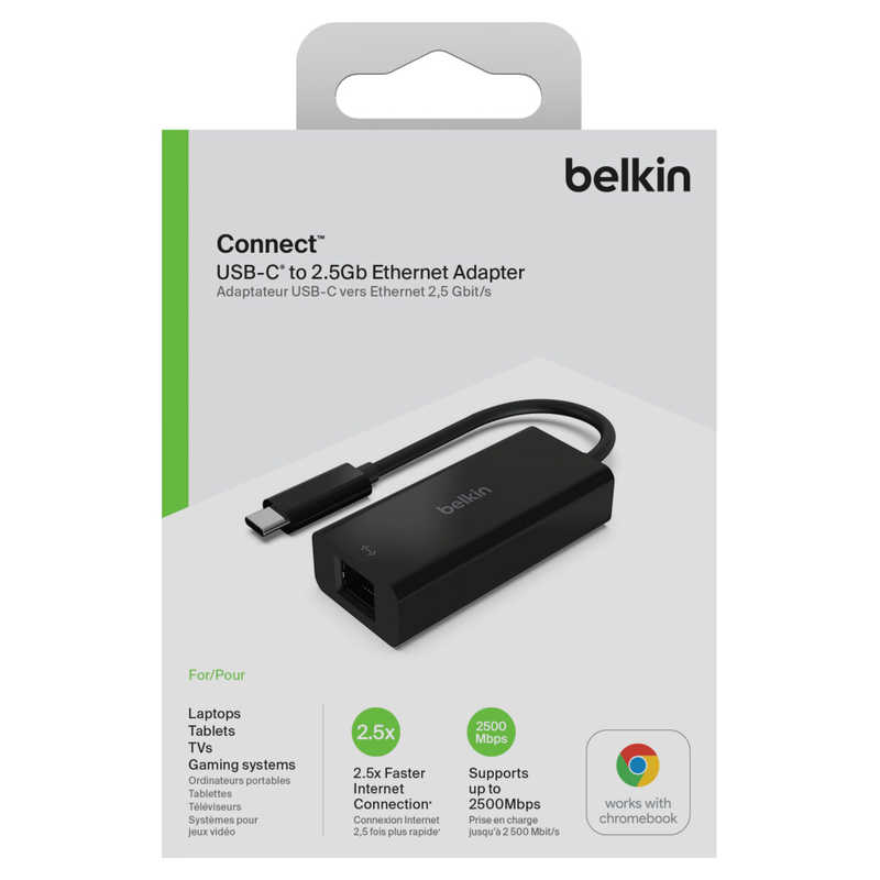 BELKIN BELKIN USB-C TO 2.5GB イーサネットアダプター ［0.1m］ INC012BTBK INC012BTBK