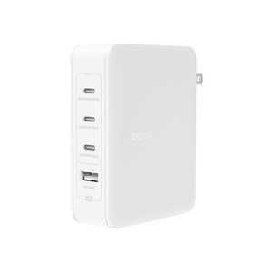 BELKIN 140W 4ポート GaN PD対応 急速AC充電器 ホワイト ［4ポート /USB Power Delivery対応 /GaN(窒化ガリウム) 採用］ WCH014DQWH