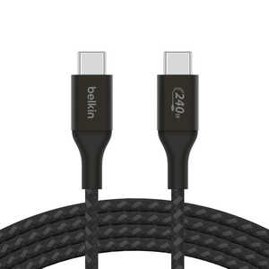 BELKIN BoostCharge 240W USB-C to USB-C ґgP[u 1m ubN mUSB Power DeliveryΉn CAB015bt1MBK