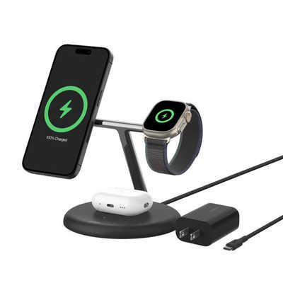 BELKIN BoostCharge Pro Qi2 3-in-1 ワイヤレス充電スタンド BELKIN BoostCharge Pro Qi2 3-in-1 ワイヤレス充電スタンド