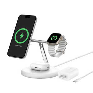 BELKIN BoostCharge Pro Qi2 3-in-1 磻쥹ť ۥ磻 USB Power Deliveryб /3ݡȡ WIZ023dqWH